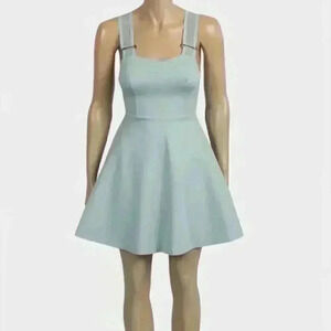 Topshop Mesh Strap Skater dress